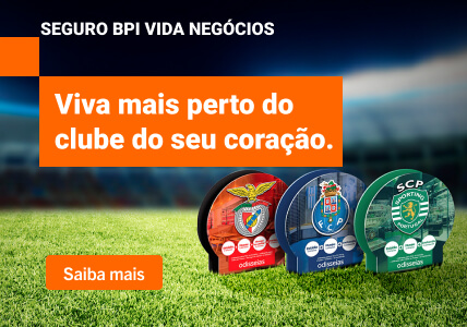 Info: Três pacotes do Sporting, Benfica e Porto no revaldo de um estádio é o voucher de oferta do Seguro BPI Vida Negócios.